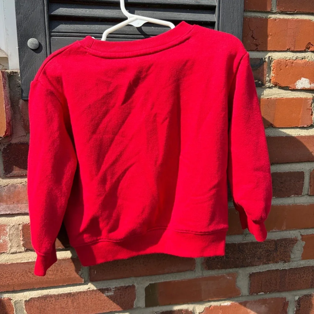 Disney‎ Princess Jumping Beans Red Sweatshirt 3T Cinderella Ariel Belle Winter